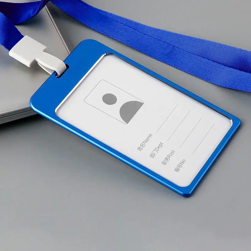 حاملي بطاقات العمل الموظفين بطاقة الائتمان غطاء بطاقة الهوية حافظة العمل شارة الهوية غطاء البطاقة حقيبة النساء الرجال سبائك الألومنيوم #2