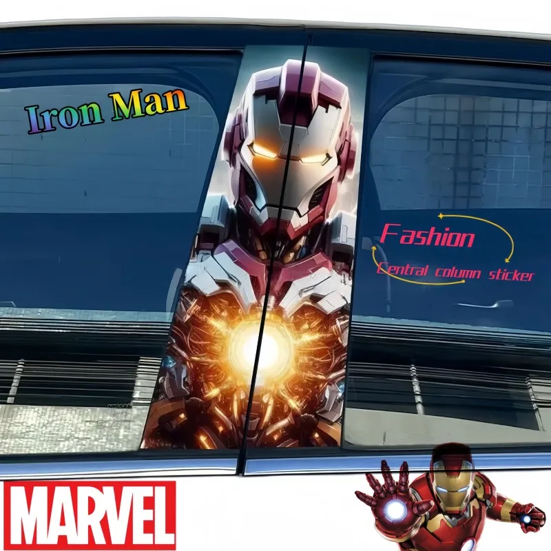 

Marvel Iron Man Car B-Pillar Sticker Cartoon Anime Personalized Creative Fashion B-Pillar Protective Film Birthday Gift for Boys