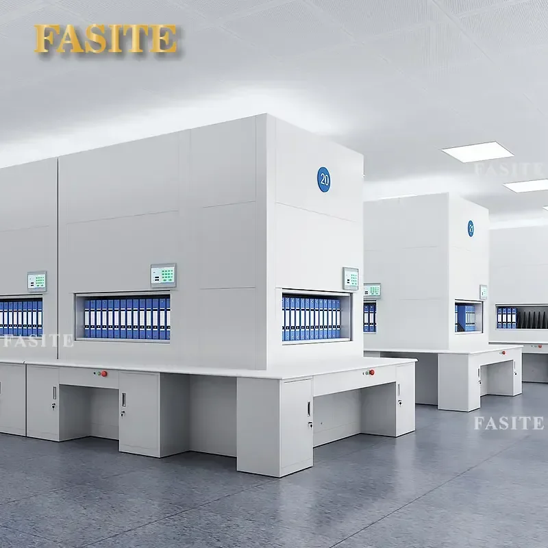 For Office Intelligent Rotary Filing Cabinet Electric Floor Selection Networked Document Management Storage Unit Space Saving