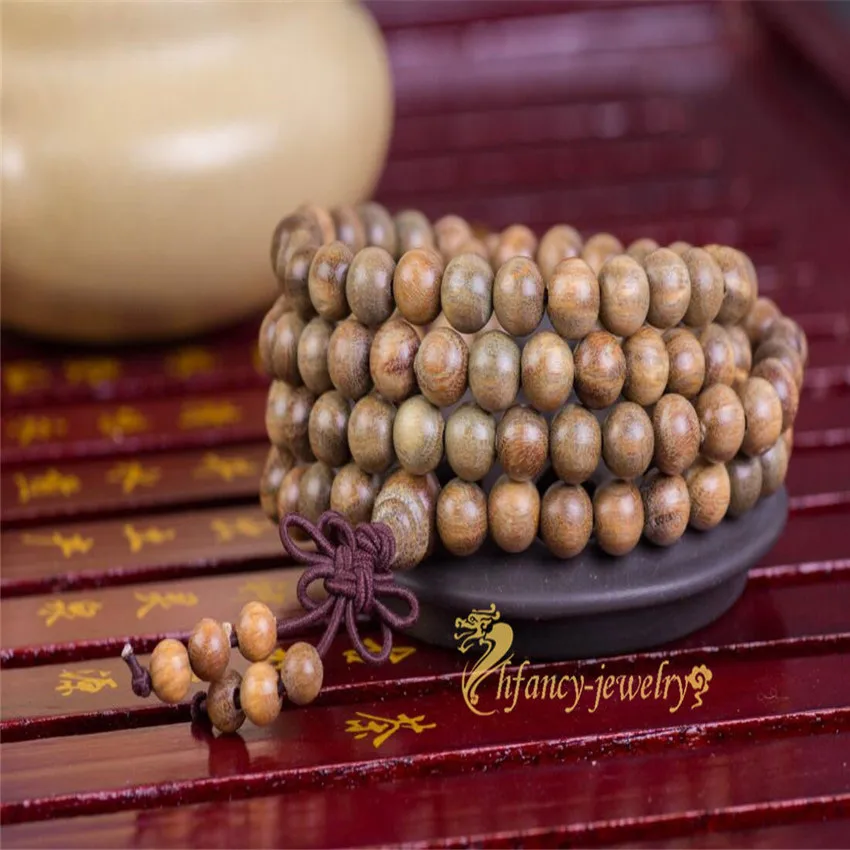 6mm Green Sandalwood Bracelet Trendy Unique Teens Gift Chain Men Women Adjustable Charm Mala