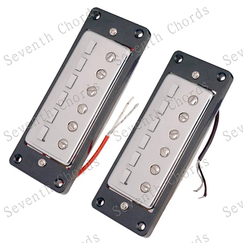 A Set Of 2 Pcs Chrome Mini Style 6 String Guitar Pickup Humbucker For Electric Guitar Accessories Parts