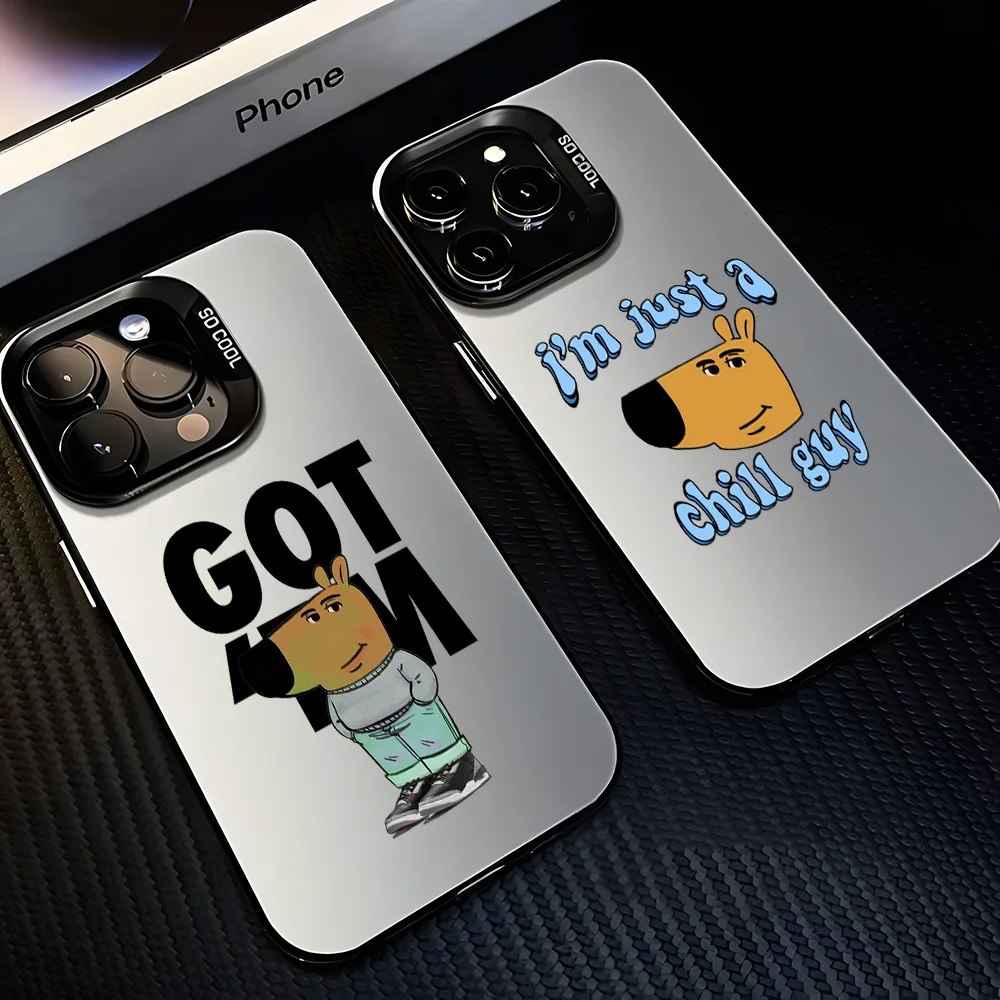 Funny I'm Just A Chill Guy Phone Case For iPhone 16 15 14 13 12 11 mini Pro Max X XR XSMAX 8 7 Plus Anti Fall Matte Back Cover