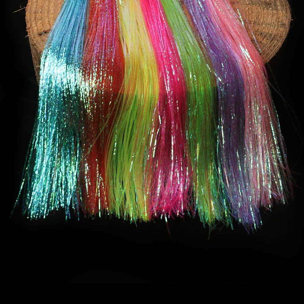 2/4 Packungen 1mm Laterale Skalenstränge Fliegenbindematerial Gewelltes Flashabou Tinsel Streamer Minnow Köderfisch Angelköder – Detail 6