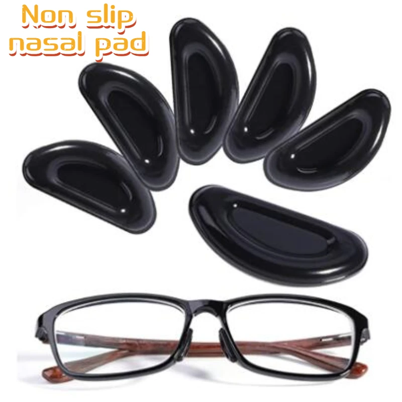 Almofadas adesivas do nariz do silicone para vidros, almofadas transparentes do nariz, acessórios antiderrapantes dos óculos, 10 pcs, 20pcs