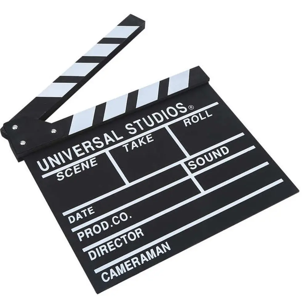 30x27cm Movie Clapboard Clapperboard Sturdy Wooden Film Shooting Director Clapperboards Cinema Video Scene TV Photography Studio