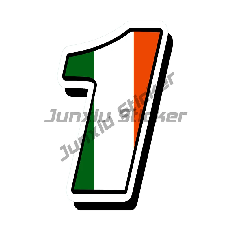 Car Styling Racing Numbers Vinyl IRELAND FLAG  Stickers Auto Moto ATV Decor Waterproof Accessories Window Bumper