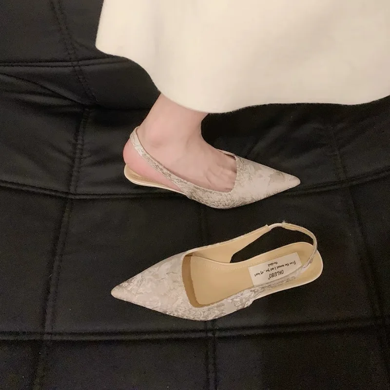 شباشب البغال النسائية الصيفية المصممة، أحذية أنيقة سهلة الارتداء بكعب سميك، أحذية نسائية مريحة بمقدمة مربعة Sandalias #2