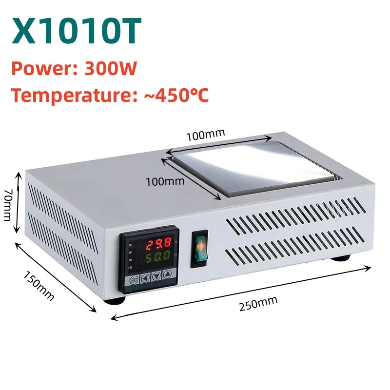 X1010T Mini Soldering Preheating Station 100x100mm PCB SMD Board Phone Rework Soldering Plate Heating Table Repair Tools