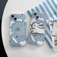 For Xiaomi Mi 11 12 10T Lite 12T Pro 13 Poco F5 Pro F4 F3 X3 NFC X5 M3 M4 M5 Kawaii Run Rabbit Caroon Grip Tok Holder Phone Case