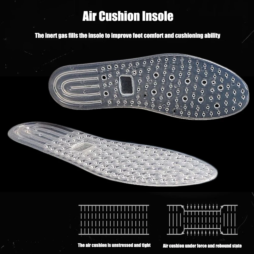 Silicone Sport Insoles for Basketball Shoes Air Shock Absorption Cushion Fascitis Plantar Insoles for Feet Massage Shoe Sole