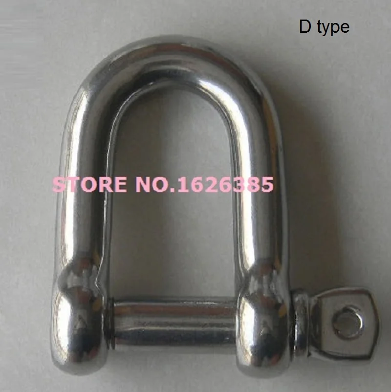 M4-M20 304 stainless Steel bow shackle Marine anchor U bolt bow part co D shackle chain fastner connecting