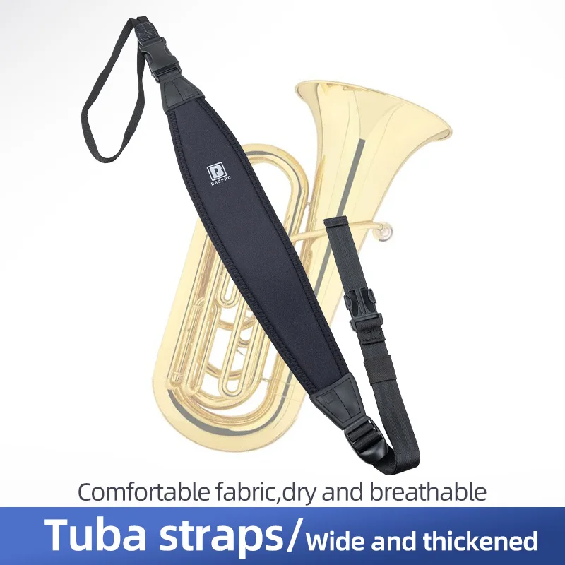 

Вертикальный ремешок для фагота Bropro с плоским ключом, ремешок для эуфония, ремешок для тромбона тенора, двойной плечевой ремень