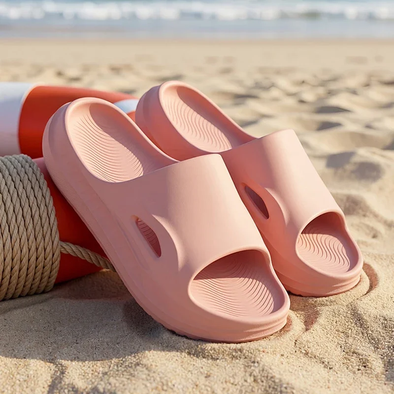 Soft Cloud EVA Women's Indoor Slippers Summer 2026 Comfortable Non Slip Beach Sandals Plus Size Woman Lightweight Couple Slides