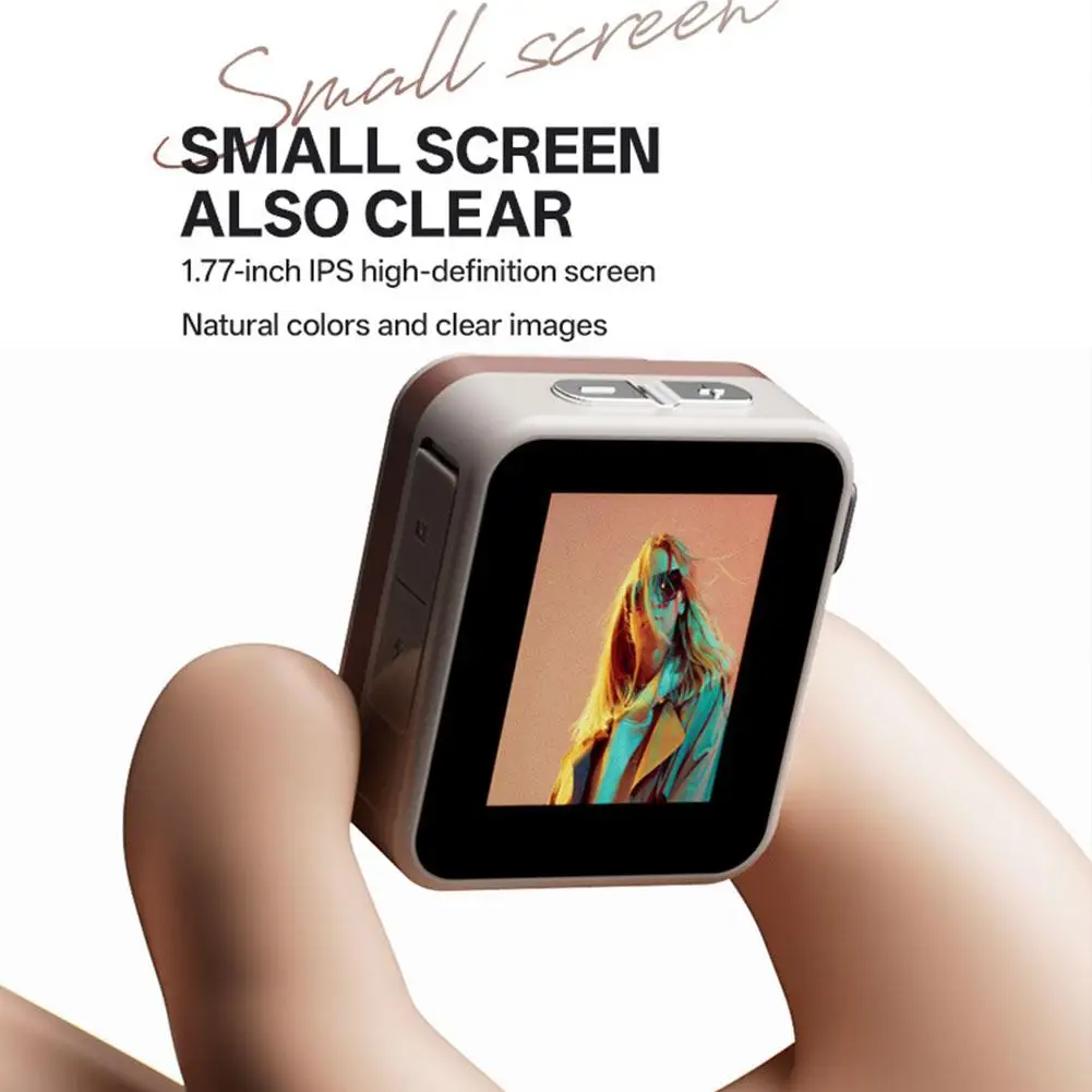 5 Colors Mini Retro CCD Digital Camera, 1080P HD Video Camera with Keychain, Portable Student Vlog Camera With 64g Memory card