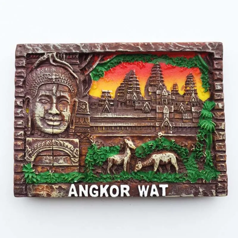 

Cambodia Fridge Magnets Angkor Wat Tourist Souvenirs Fridge Stickers Home Decor Wedding Gifts Message Board Magnetic Stickers