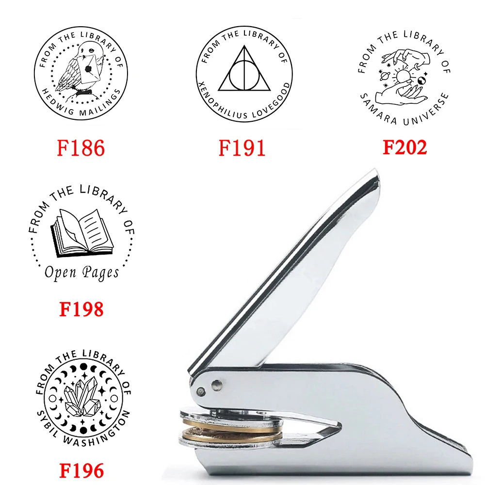 Personalisierter geprägter Stempel, personalisiertes individuelles Logo-Design, Buch-Embosser-Siegel für Hochzeitseinladung, Dekor, Prägung, Papierstempel