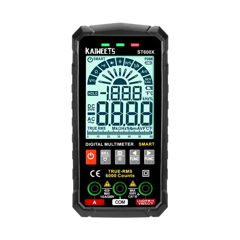 Kaiweets ST600x LCD Display Digital Multimeter multi-function measuring AC DC voltage¤t multimeter