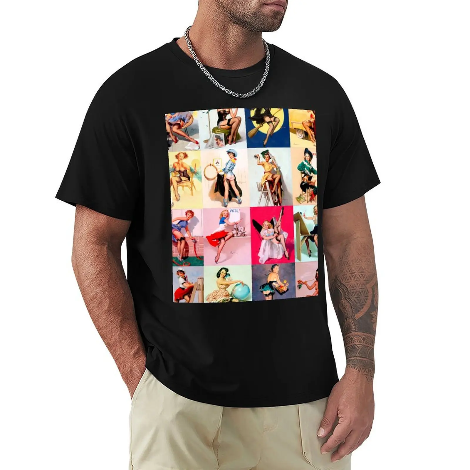 Pin-up girls collage T-Shirt Holiday Lightweight T-Shirt