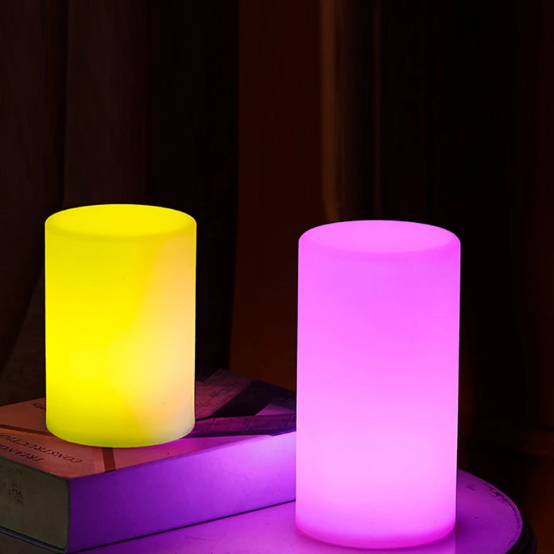 Декоративная светодиодная лампа, D10x15 см, полиэтиленовый пластик, перезаряжаемый небольшой цилиндрический светильник, настольная лампа с подсветкой Waterforoof, Riq-TL15 Декоративная светодиодная лампа, D10x15 см, полиэтиленовый пластик, перезаряжаемый небольшой цилиндрический светильник, настольная лампа с подсветкой Waterforoof, Riq-TL15