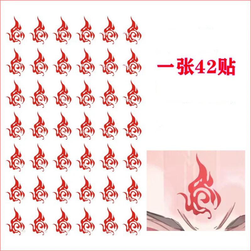 Anime Temporory Tattoo Scum Villain Self Saving System Luo Binghe Sticker Cosplay Prop