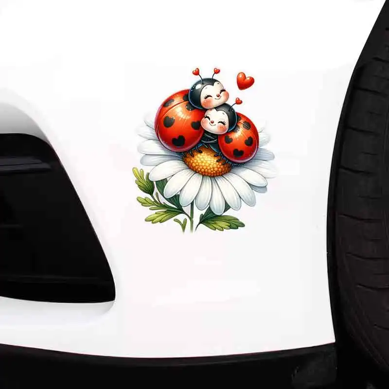 Cute Ladybug Small Animal PVC Waterproof Decal for Car Motorcycle Wall Laptop Decor Ideal for Children's Room HE160