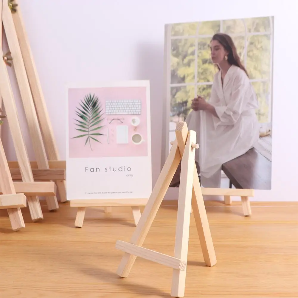 Holder Painting & Sketch Wood Mini Easel Small Portable Triangle Display Stand Foldable Desk Stand Tripod Student