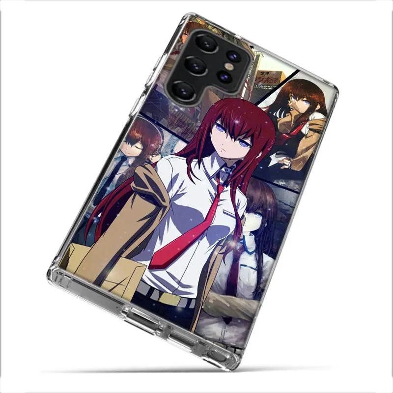 Anime Steins Gate Clear Phone Case For Samsung Galaxy S21 S20 S23 FE S24 S22 Ultra Capa S10 S9 S8 Plus S10E Cover Shell Coque