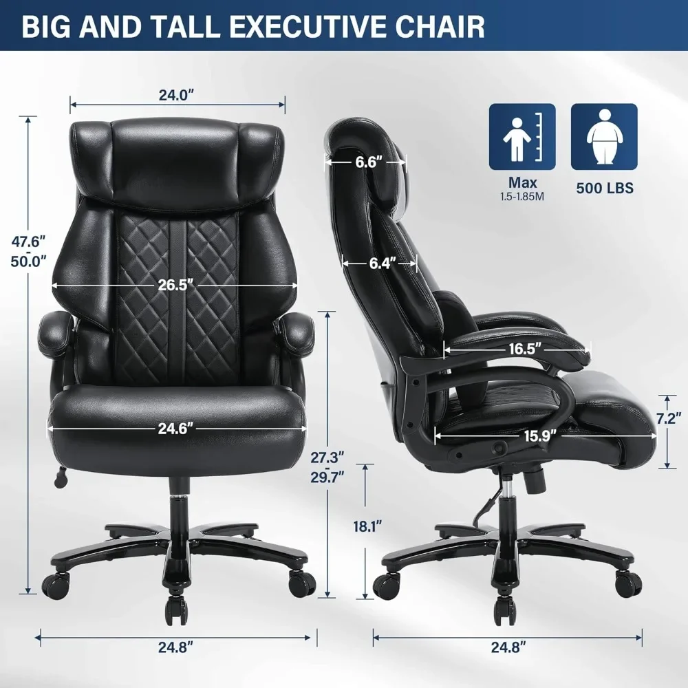 Gaming Chair with Motorized Adjustable Airbag, Lumbar Support, Ergonomic 500lbs Office Chair