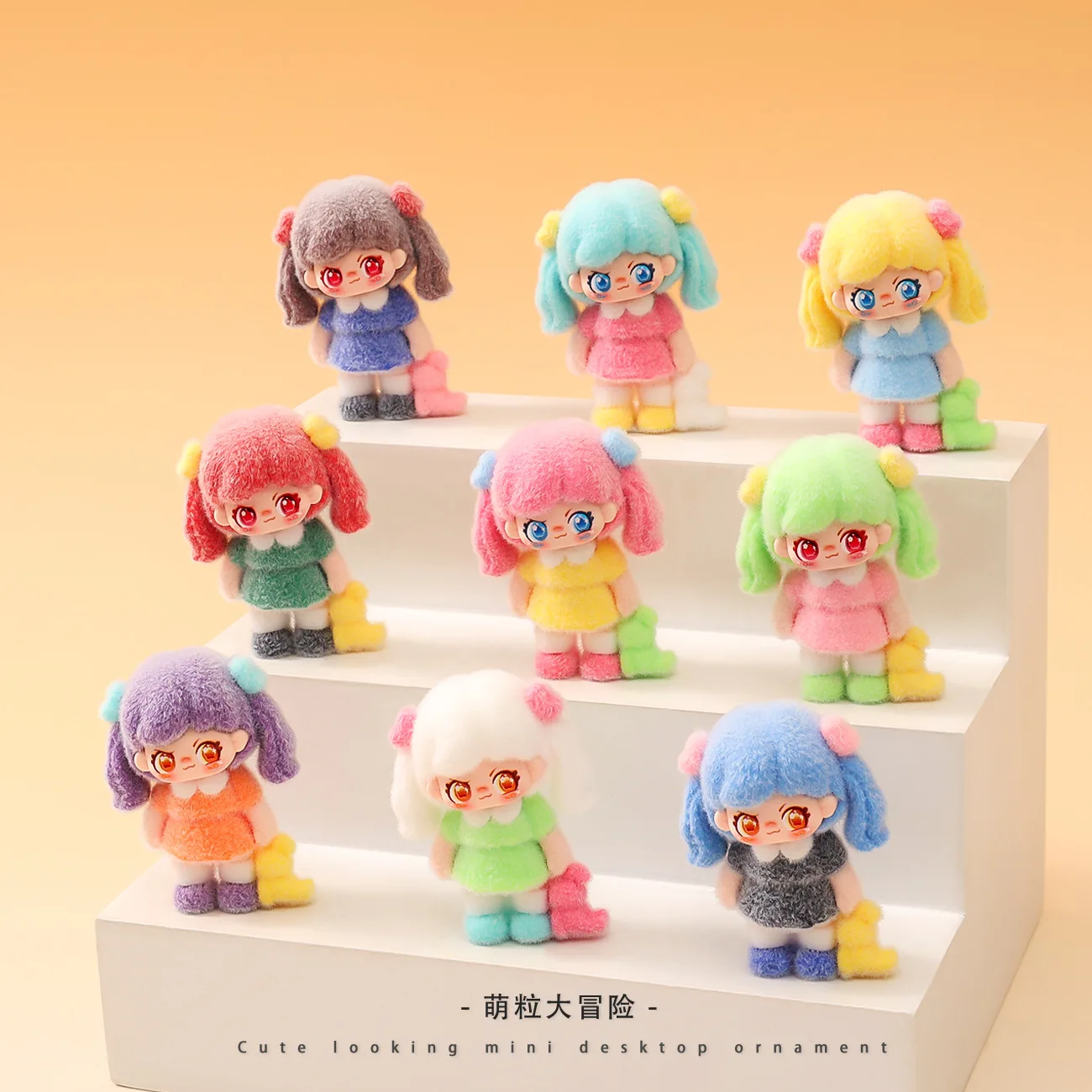 

Double ponytail little doo cute toy trendy desktop ornament creative small gift