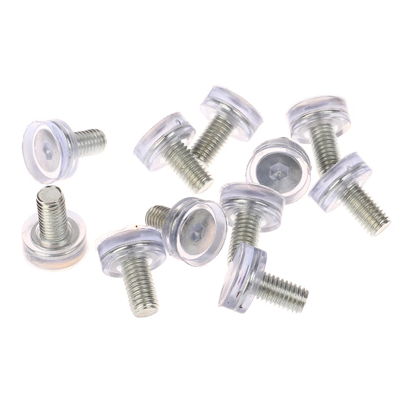 10PCS Clear Iron Plastic Furniture Table Chair Leg Feet Adjustable Leveler Glide Slide Pad M6 M8 Screw In Anti-slip Foot Pad New
