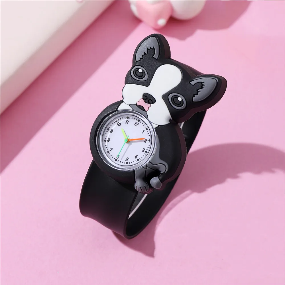 3D Patterns Red Car student Watch Boy Girls Kid wristwatch Soft Silicone Band