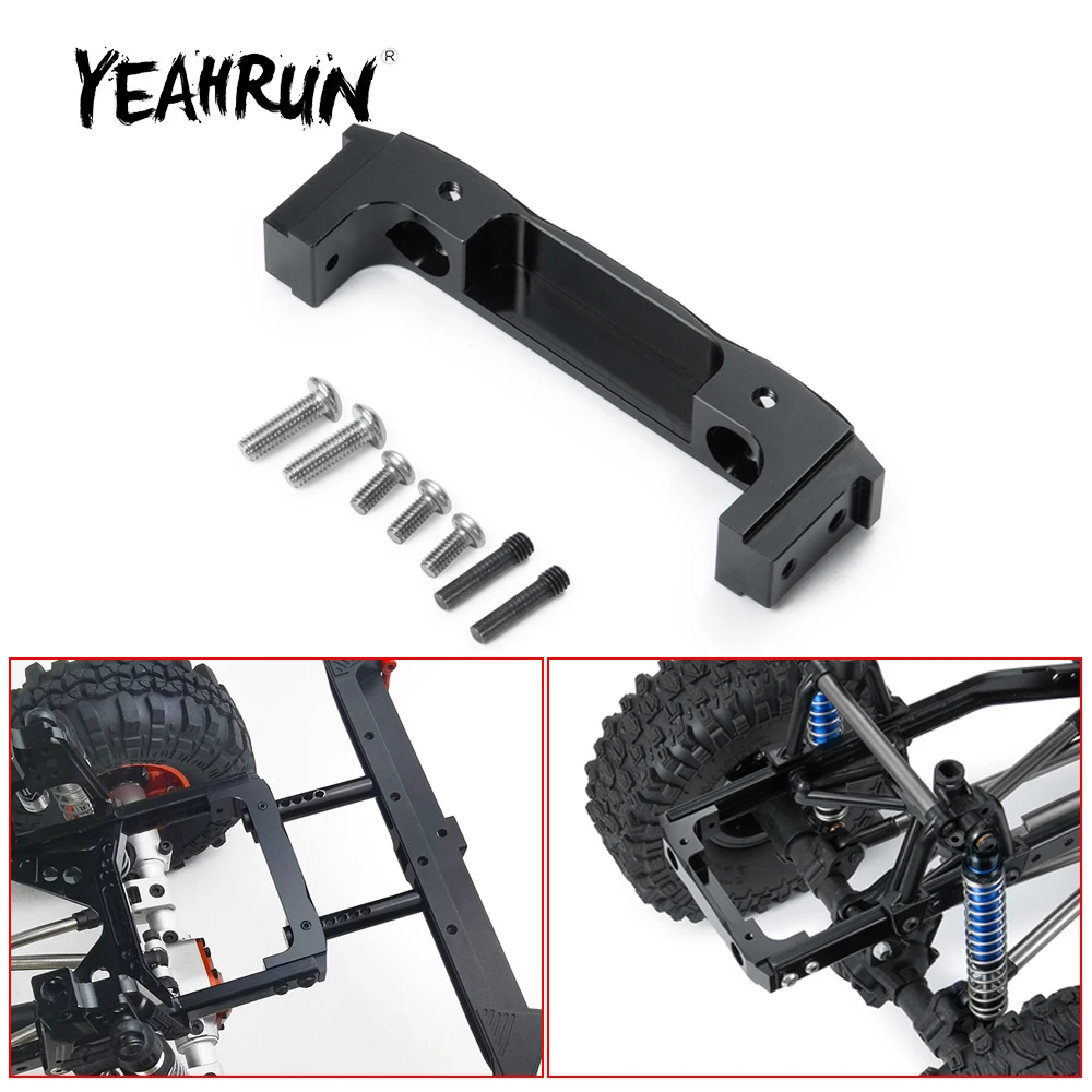 YEAHRUN Aluminum Alloy Rear Bumper Girder Bracket Mount for Axial SCX10 90047 Wrangler 1/10 RC Crawler Car Model Upgrade Parts