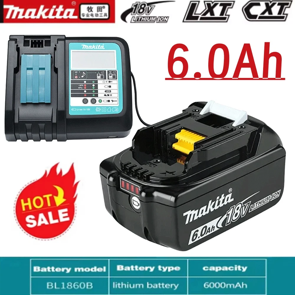 

BL1860B Makita original 18V 6.0Ah battery DDF485 TW190 DTD172 LXT400, suitable for more Makita 18V 3Ah 5Ah tool drills