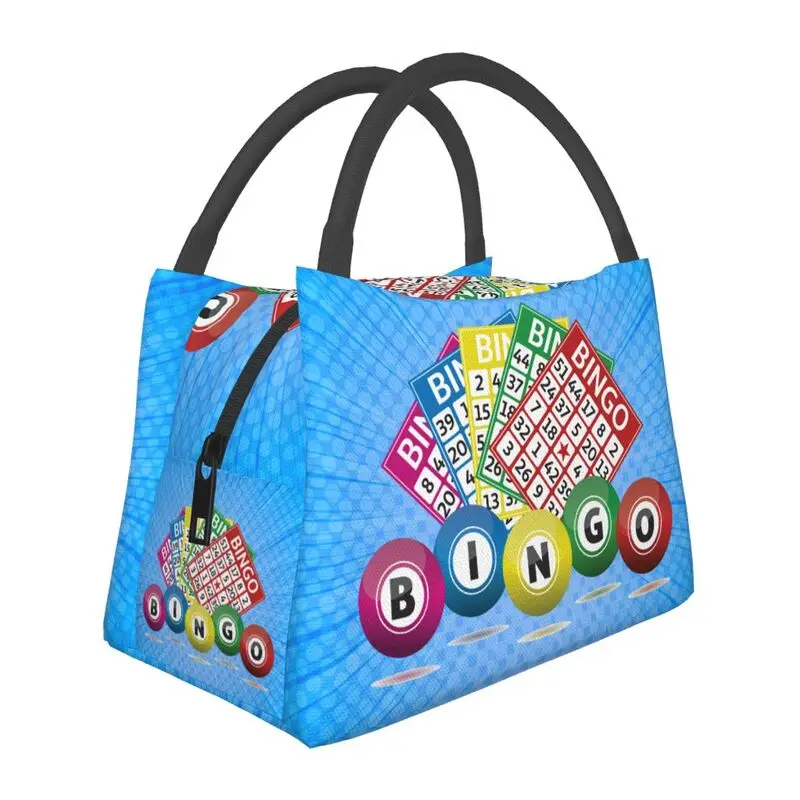 Custom Hot Game Bingo Insulated Lunch Bag for School Office Leakproof Thermal Cooler Bento Box Women