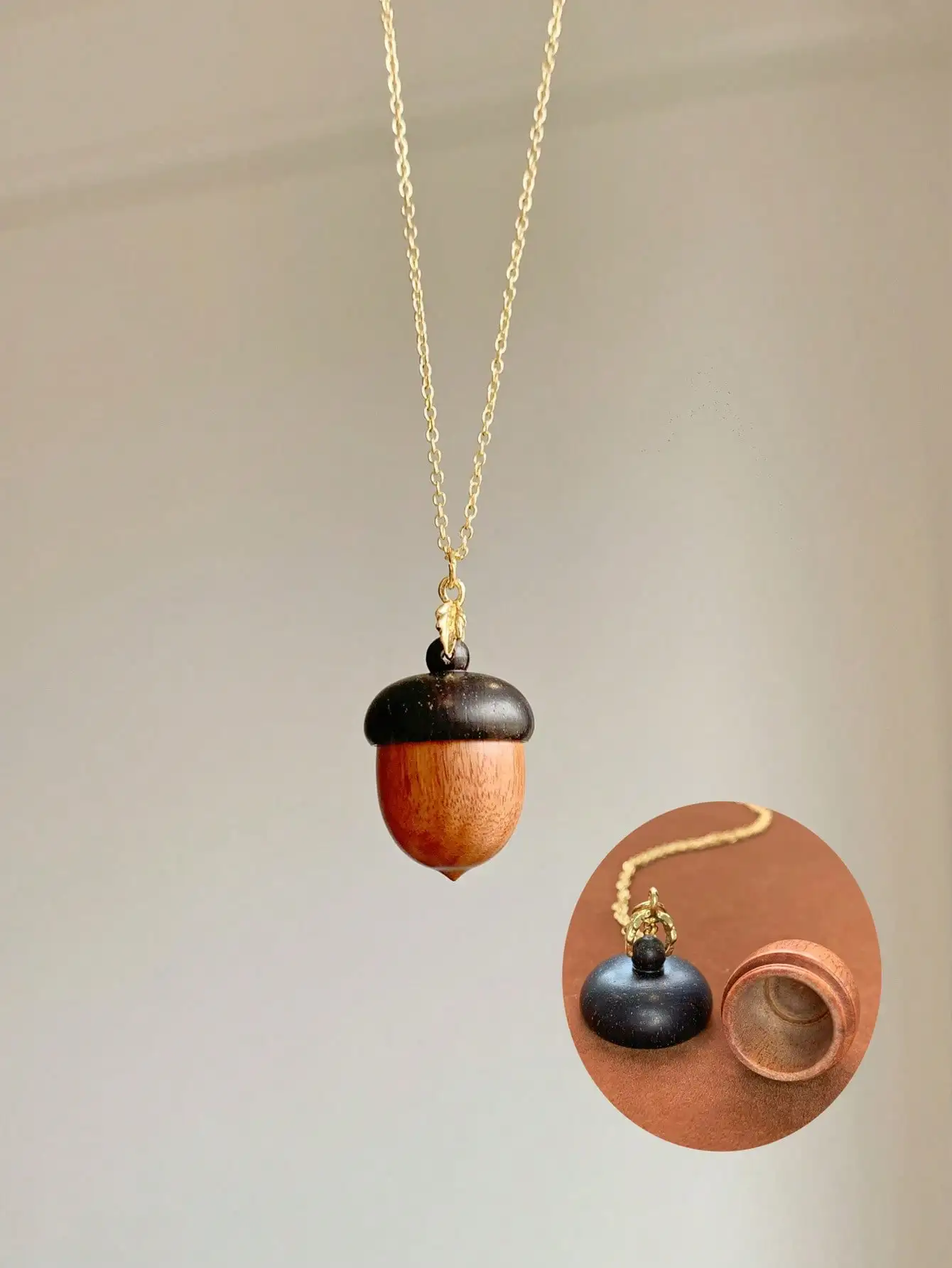 Vintage Acorn Pendant Necklace Earrings Storage Box Wishing Personalized Jewelry Men and Women Family Fashion Gifts