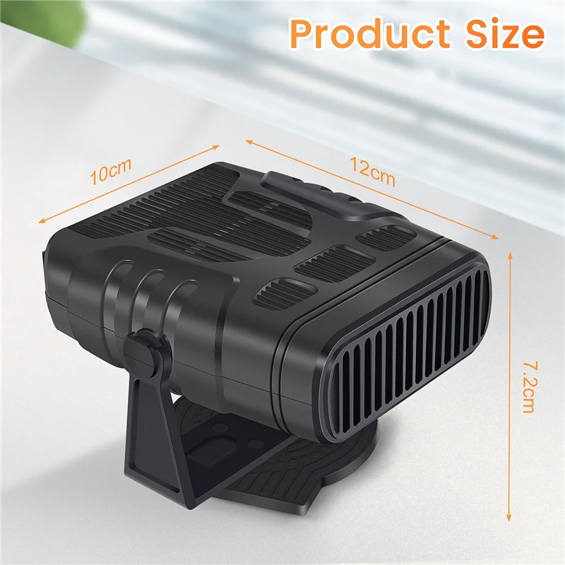 4 in 1 12V 120W Car Heater Electric Cooling Heating Fan Portable Electric Dryer Windshield Defogging Demister Defroster