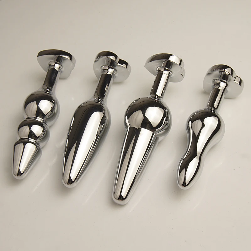 Metal Anus Butt Plugs with Jewelled Base Prostate Massage Stimulation,Smooth Texture Anal Sex Toys,Analplug Buttplug Butplug