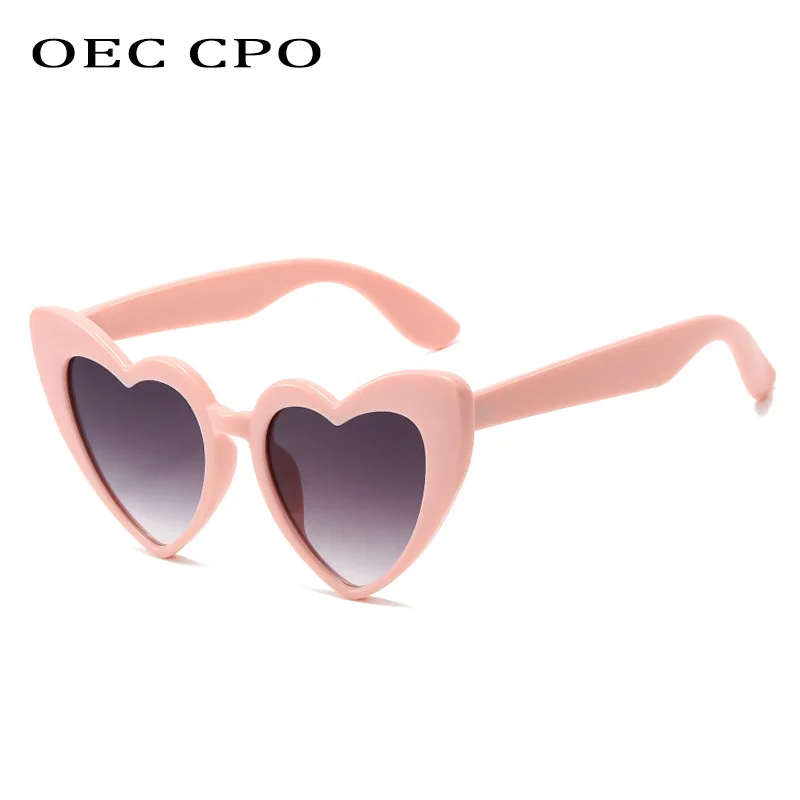 

OEC CPO Sexy Heart Shaped Sunglasses Women Popular Fashion Gradient Lens Shades UV400 Sun Glasses Female Outdoor Punk Eyewear