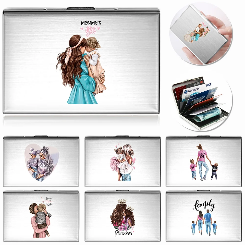Lightweight Flip-open Metal Card Holder with Compact Size, Business Card Container for Backpack Carry.