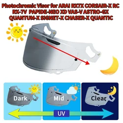 Photochromic Visor for ARAI RX-7X RX7X CORSAIR-X RC RX-7V RX7V PAPIDE-NEO XD VAS-V ASTRO-GX QUANTUM-X SIGNET-X CHASER-X QUANTIC