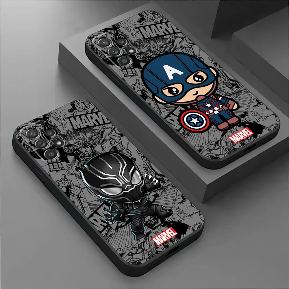 Custodia per telefono per Samsung Galaxy A51 A72 5G A11 A52 A22 A12 A41 A42 A32 A21s A31 A71 4G A91 Cartoon Marvel Groot Spiderman Cover