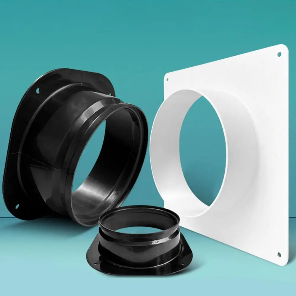 Plastic Vent Pipe Adapter Flange Connector Ducting Tool Wall-mounted Exhaust Pipe Joint Easy Installation