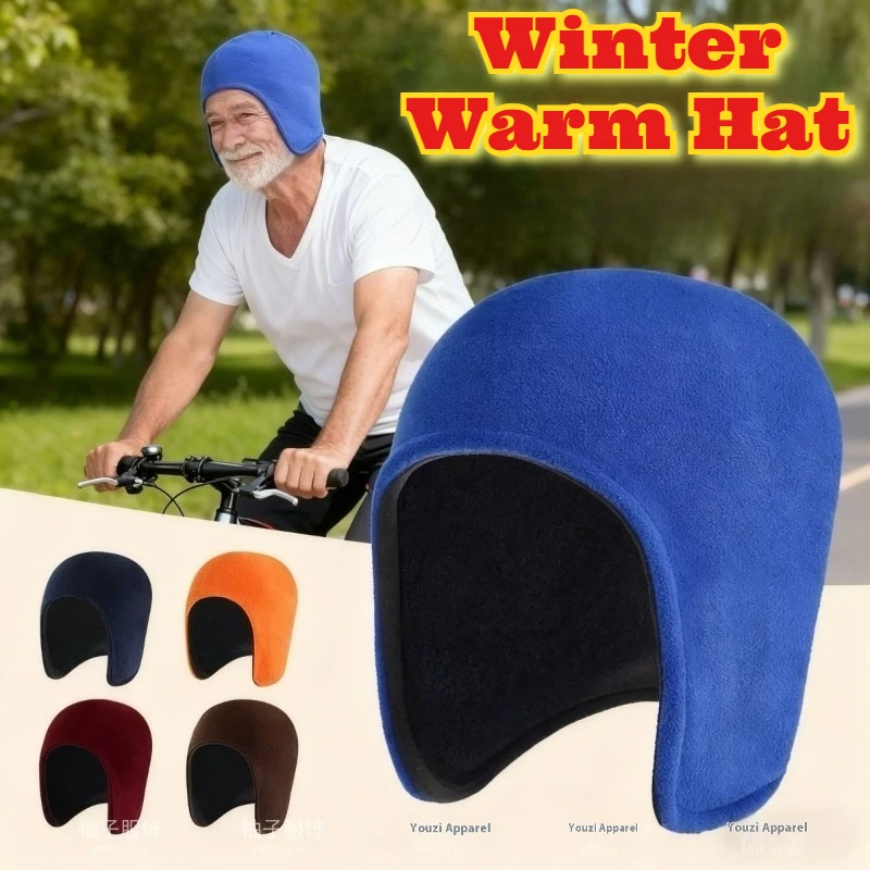 Gorro térmico de invierno para personas mayores, mujeres y hombres, protección para los oídos, gorro para dormir Extra cálido, ciclismo al aire libre, forro polar a prueba de viento, cómodo