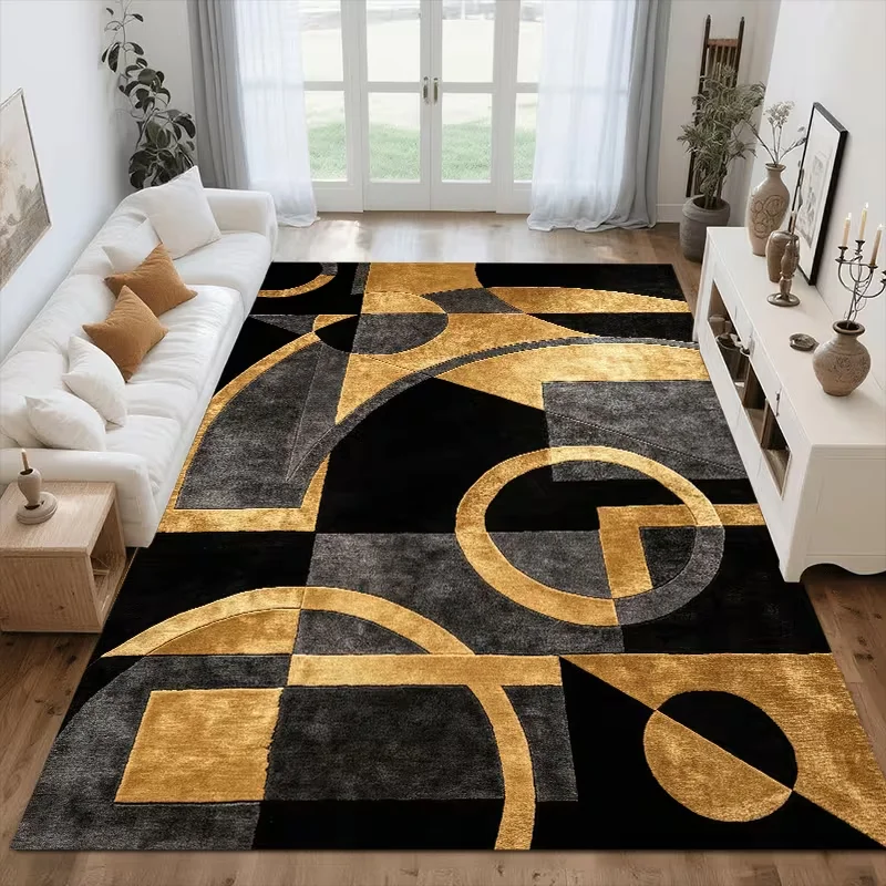 Modern Abstract Geometric Area Rug Turquoise Black Gray Swirl Pattern Soft Soft Carpet Living Room Bedroom Indoor Decor Mat