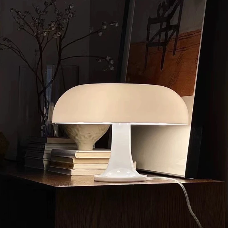 Imagem -04 - Mushroom Table Lamp For Home Bedside Atmosphere Light Room Decoration Modern Minimalist Desk Lights Designer Italiano