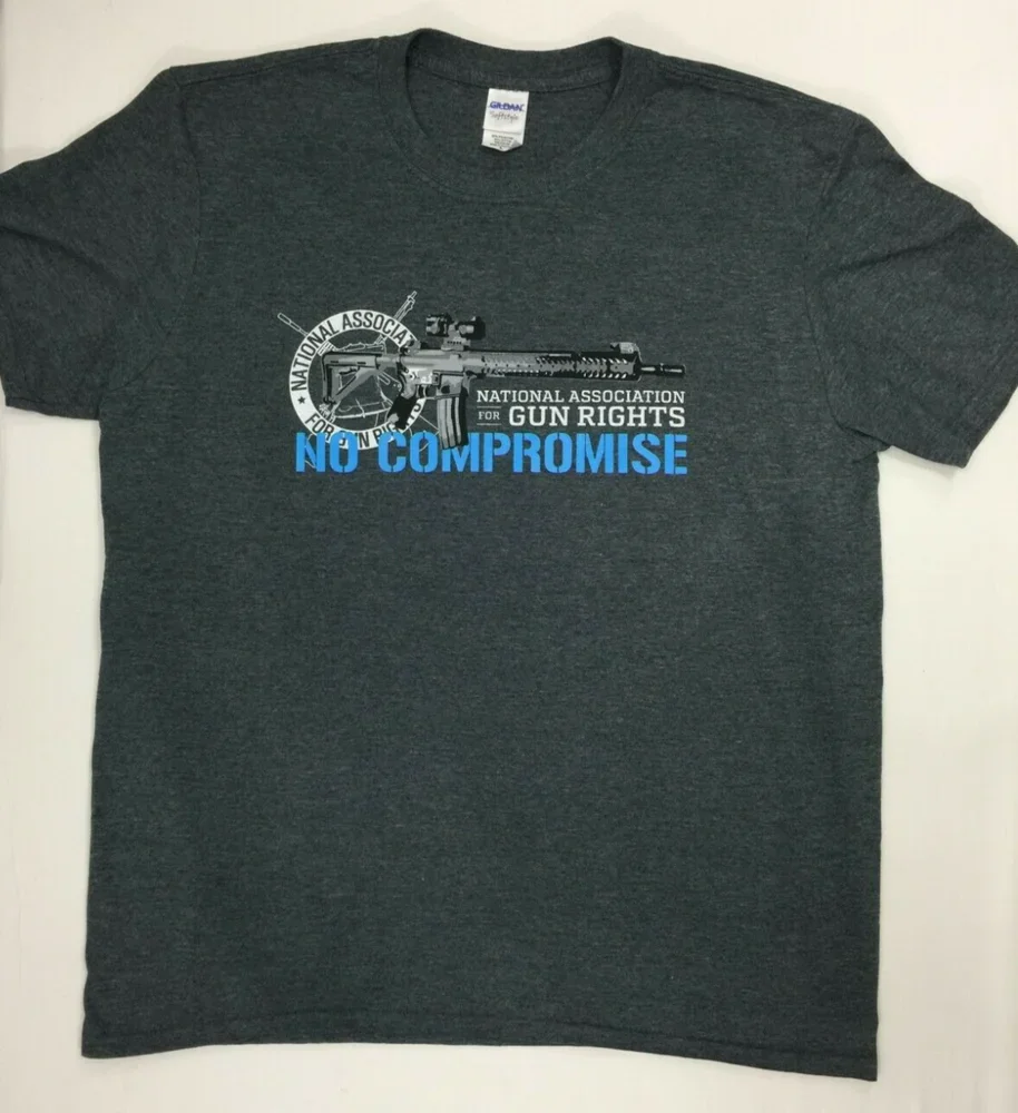 National Association for Gun Rights No Compromise Rifle T-Shirt 100% Cotton O-Neck Short Sleeve Summer Casual Mens T-shirt