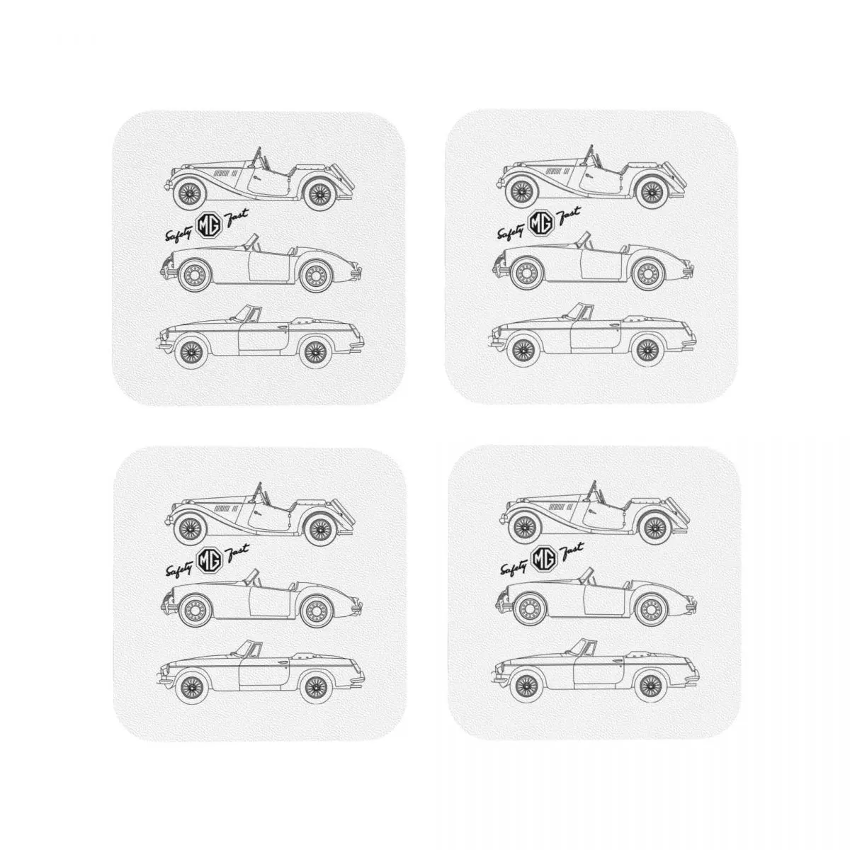 

MG Safety Fast, с тремя моделями подставок Кухонные салфетки Нескользящая изоляционная чашка Кофейные коврики Домашняя посуда Подушечки Набор из 4 шт.