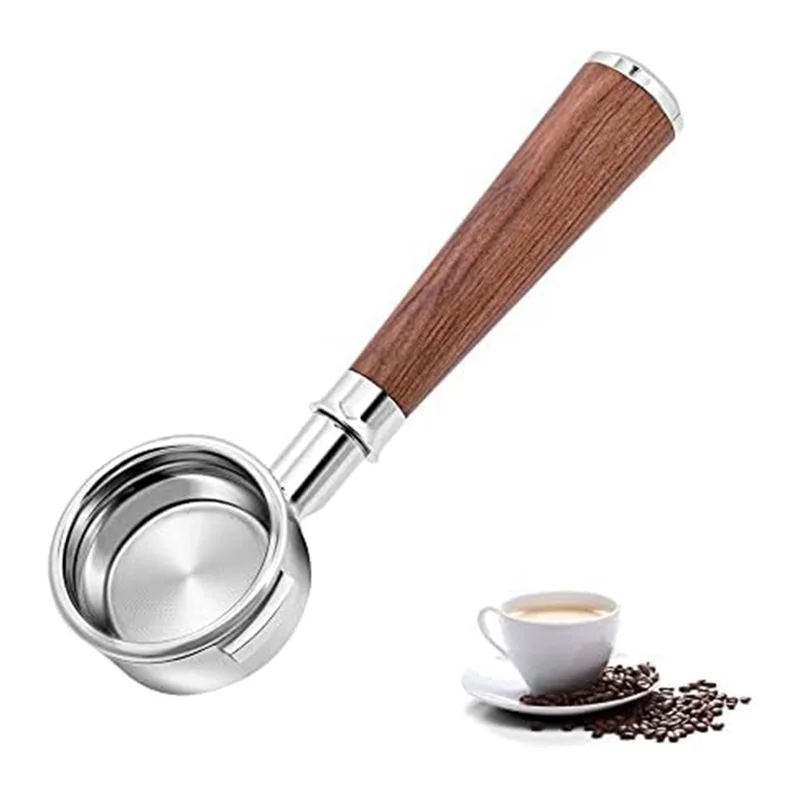 AF93-58Mm Kaffee Bodenloser Siebträger für E61/Expobar E61/Rocket E61ECM, 304 Lebensmittel Edelstahl Kaffee Espresso