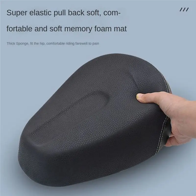 ✱Electric Bike Saddle Widening Four Spring MTB Seat Padded Electric Bicycle Tricycle Scooter Seat Riding Parts, Black