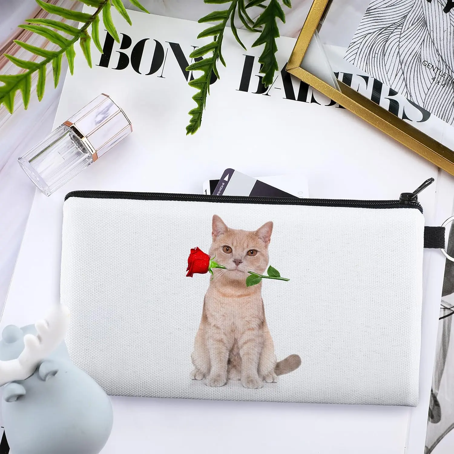 5/10pcs Sublimation Blank Canvas Coin Purses, DIY Zipper Cosmetic Pouches, Small Canvas Bags for Heat Transfer, Perfect for Gift images - 6